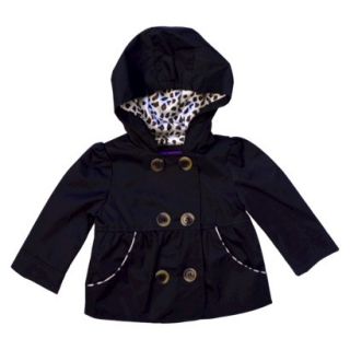 Pink Platinum Infant Toddler Girls Swing Jacket   Black 24 M