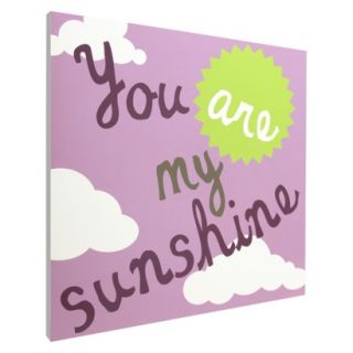 You Are My Sunshine Wall Art   Purple