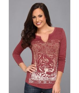Lucky Brand Indian Tiger Tee Womens T Shirt (Red)