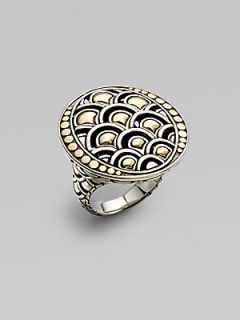 John Hardy 18K Yellow Gold and Sterling Silver Ring   Silver