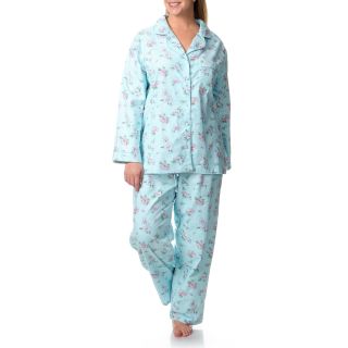 La Cera Womens Plus Floral Print Pajama Set