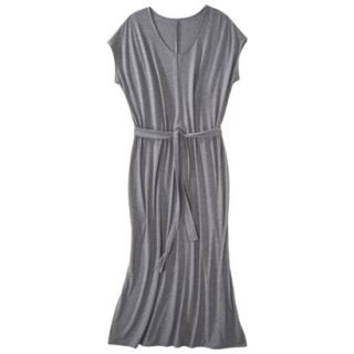 Merona Womens Plus Size Short Sleeve V Neck Maxi Dress   Gray 4