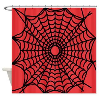  Red and Black Spider Web Shower Curtain  Use code FREECART at Checkout