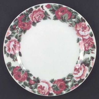 Gibson Designs Bouquet Dinner Plate, Fine China Dinnerware   Pink Floral Border,