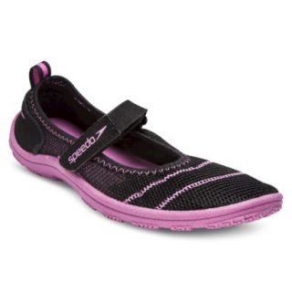 Speedo Womens Mary Jane Water Shoes Black & Pink   Medium