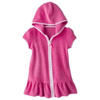 Circo Infant Toddler Girls Hooded Cover Up Dress   Pink 3T