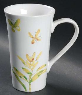 222 Fifth (PTS) Butterfly Flight Latte Mug, Fine China Dinnerware   Butterflies,