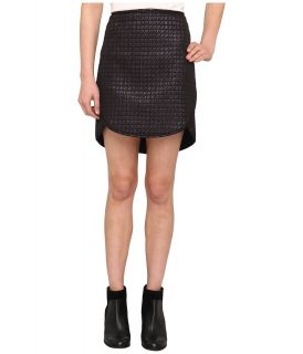 Tibi Quilted Lurex Jacquard Skirt Womens Skirt (Black)