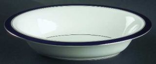 Royal Worcester Howard Cobalt Blue (Platinum Trim) 10 Oval Vegetable Bowl, Fine