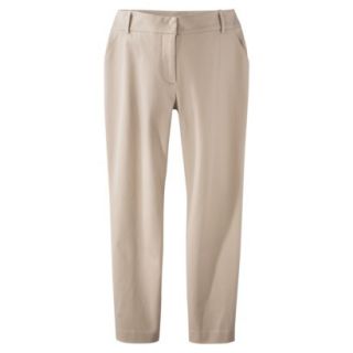 Pure Energy Womens Plus Size Ankle Pants   Tan 14W