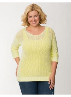 Lane Bryant Plus Size Open stitch high low sweater     Womens Size 14/16,