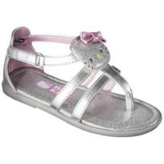 Toddler Girls Hello Kitty Sandals   Silver 2