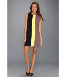Vince Camuto Tri Colorblocked Shift Dress Womens Dress (Yellow)