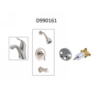 Danze D990161 Antioch Single Handle Lavatory Faucet, Tub & Shower Trim with Roug