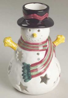 Sango Sweet Shoppe Christmas Snowman Votive Candleholder, Fine China Dinnerware