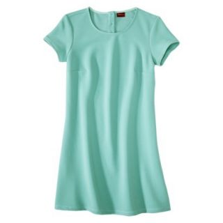 Merona Womens Textured Cap Sleeve Shift Dress   Sunglow Green   XL
