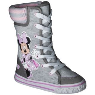 Toddler Girls Minnie Mouse Sneaker Boot   Grey 2