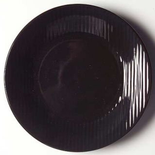 Gibson Designs Galacor Salad Plate, Fine China Dinnerware   All Black, Embossed