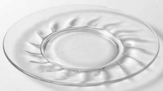 Imperial Glass Ohio Twist Clear No Trim Bread and Butter Plate   Stem #110, Flar