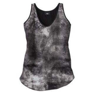 Mossimo Womens Sleeveless Knit/Woven Layering Tank   Gray XL