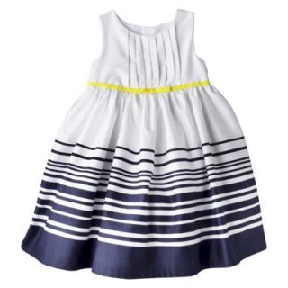 Just One YouMade by Carters Newborn Girls Stripe Dress   White/Navy 3T