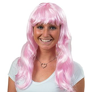 Pink School Color Long Wig