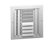 Hart Cooley A614MS 8x8 W HVAC Register, 8 W x 8 H, FourWay Aluminum for Sidewall/Ceiling White (022144)