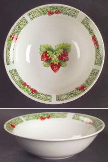 Gibson Designs Strawberry  Soup/Cereal Bowl, Fine China Dinnerware   Strawberrie
