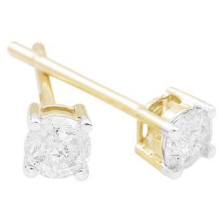 3/4 CT. T.W. Diamond Solitaire Stud Earrings in 10kt   Yellow Gold