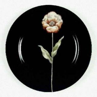 Fitz & Floyd Midnight Poppy Dinner Plate, Fine China Dinnerware   Flowers Of Var