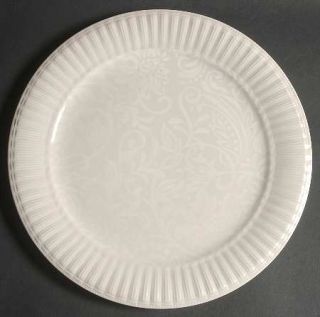 Biltmore for Your Home Estate Damask Dinner Plate, Fine China Dinnerware   White