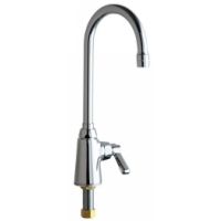 Chicago Faucets 350 XKCP Universal Gooseneck Single Hole Faucet