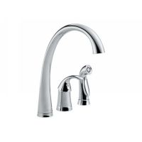 Delta Faucet 4380 DST Pilar Single Handle Kitchen Faucet with Side Spray