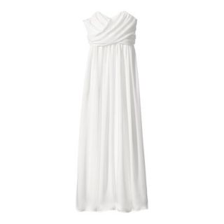 TEVOLIO Womens Plus Size Satin Strapless Maxi Dress   Off White   26W