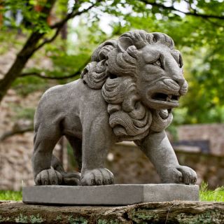 Campania International Estate Lion Garden Statue   A 477   NATURAL