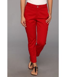 NYDJ Petite Aileen Ankle Trouser Sanded Twill Womens Casual Pants (Red)