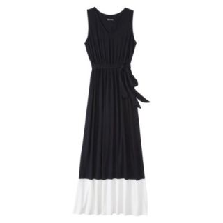 Merona Petites Sleeveless Color block Maxi Dress   Black/Cream MP