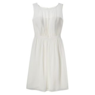 TEVOLIO Womens Plus Size Chiffon Illusion Sleeveless Dress   Off White   26W