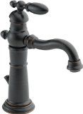 Delta 555LF Bathroom Faucet, Victorian SingleHandle LeadFree Chrome