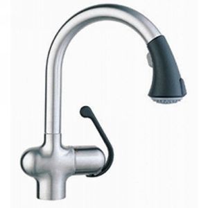 Grohe 33755KD0 Ladylux Single Handle Pull Out Spray Kitchen Faucet