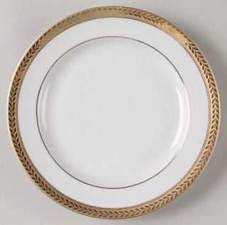 Block China Manchester Gold Salad Plate, Fine China Dinnerware   Gold Encrusted