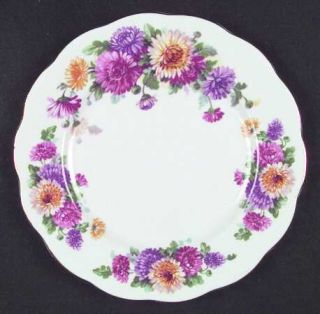 Queen Anne (England) Autumn Glory Salad Plate, Fine China Dinnerware   Bone,Mult