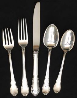 Lunt Modern Victorian (Sterling,1941,No Mono) 5 Piece Place Size Setting   Sterl