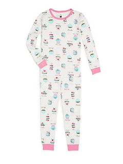Toddlers & Little Girls Macaron Pajama Set  