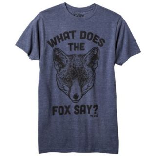 Mens What Does The Fox Say? Graphic Tee   Navy S