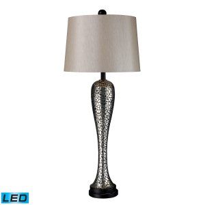 Dimond Lighting DMD D1719 LED Samson Table Lamp with Light Grey Faux Silk Shade
