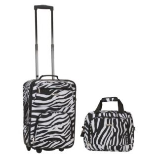 Rockland 19 Rolling Carry On with Tote   Zebra