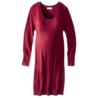 Liz Lange for Target Maternity Long Sleeve Cable Sweater Dress   Cherry Red XS