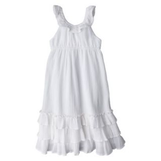 Cherokee Infant Toddler Girls Ruffle Maxi Dress   White 2T