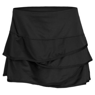 Lucky In Love Women`s Scalloped Border Skirt Black Small Black